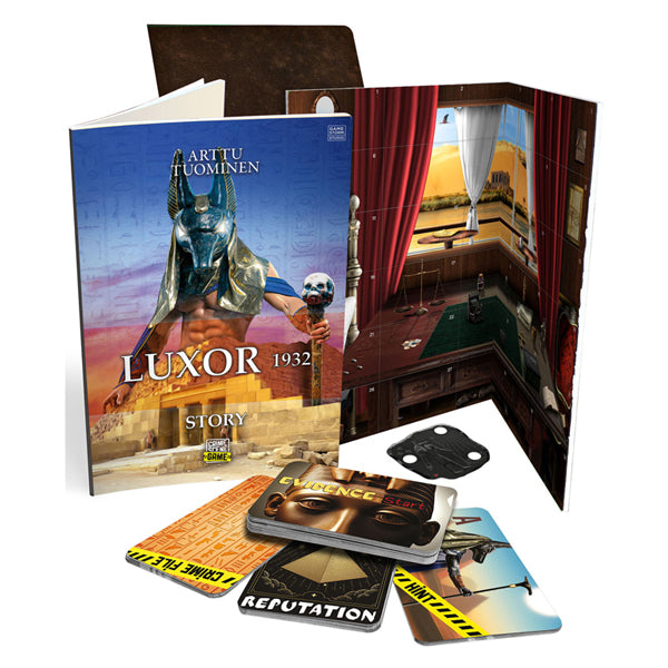 Taktik-Tatort Luxor 1932 – Brettspiel – Krimispiel – Archäologisches Mysterium in Ägypten – Eingehende Untersuchung und Deduktion – Tatort-Serie – Game Storm Studio – 1 oder mehr Spieler – ab 18 Jahren