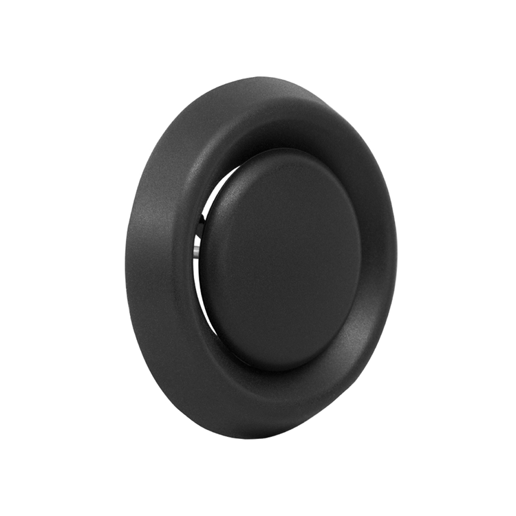 Renson 1068944 - inbouw afzuigventiel pvc 736 (dia 100) str 9005 (zwart) | 2 stuks