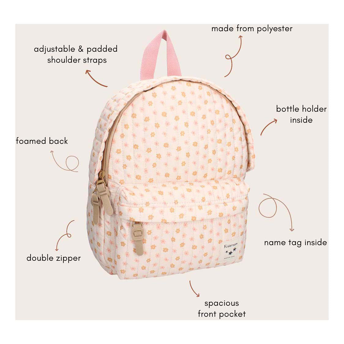 Kidzroom Rucksack Paris Magic Meadows Pink