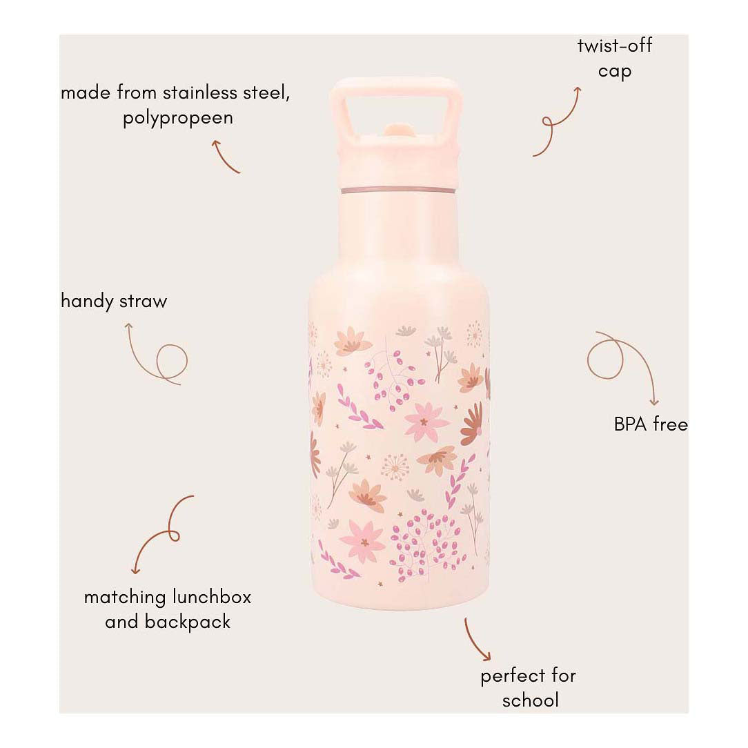 Kidzroom Trinkflasche Sweet Sips Flowers, 350ml