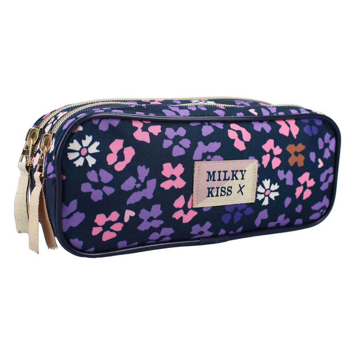 Milky Kiss Wildflower Federmäppchen – 9 x 22 x 8 cm – Lila – Blumen