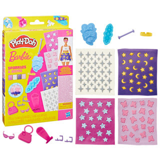 Play-Doh-Musterpaket Barbie-Glitzer und Edelsteine – Nachfüllset – Modelliermasse