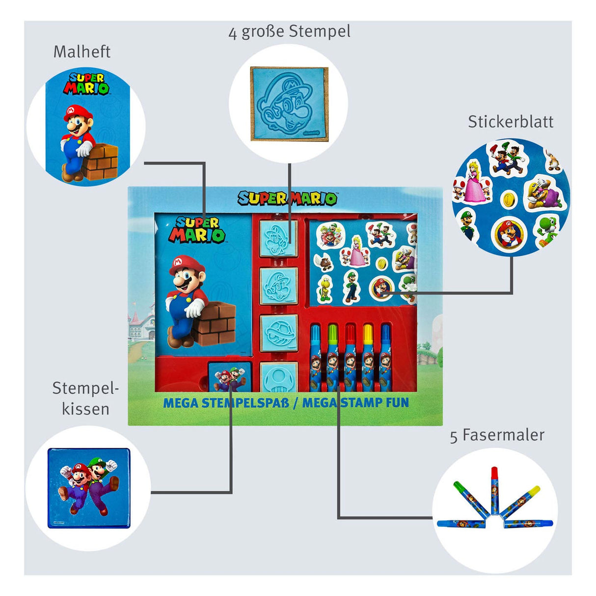 Mega-Stempelset „Undercover Super Mario“.