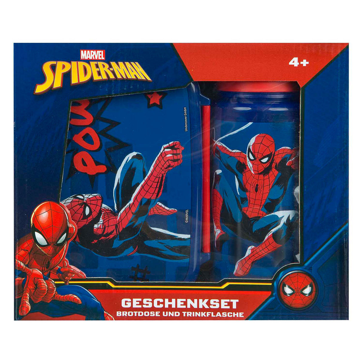 Undercover-Lunchbox und Spiderman-Trinkflasche