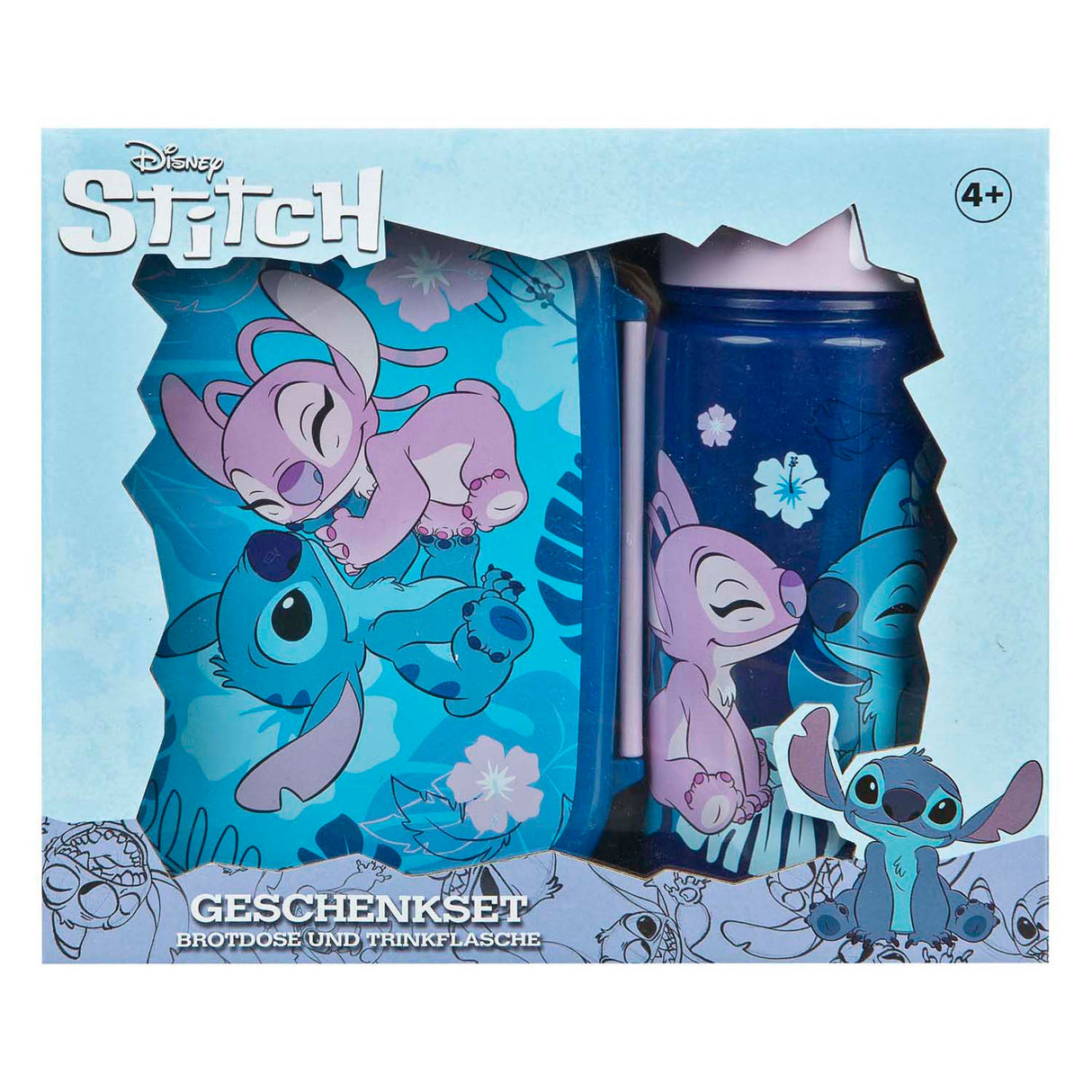 Lunchbox- und Trinkbecher-Set mit Undercover-Stich