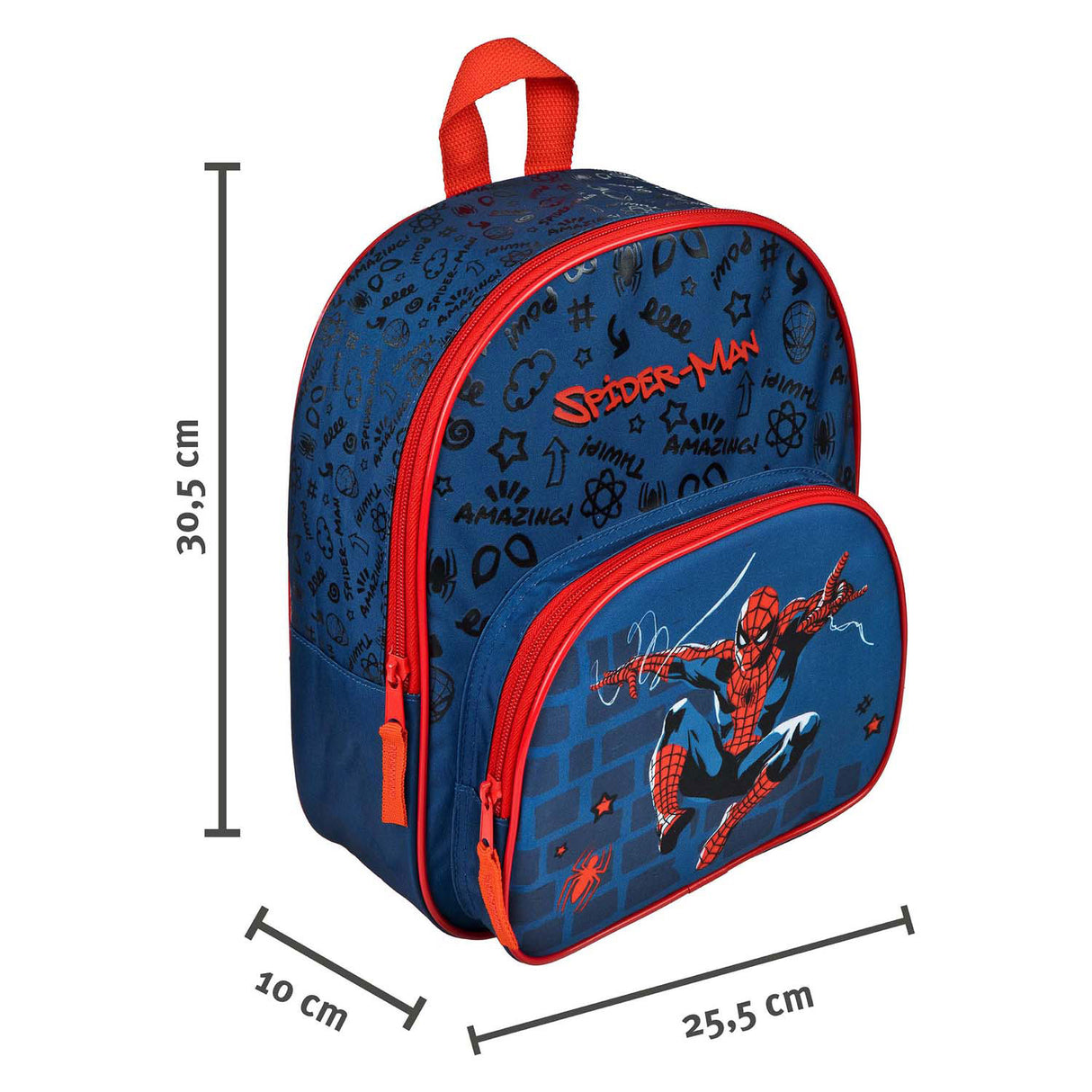 Undercover-Rucksack mit Spiderman-Vordertasche