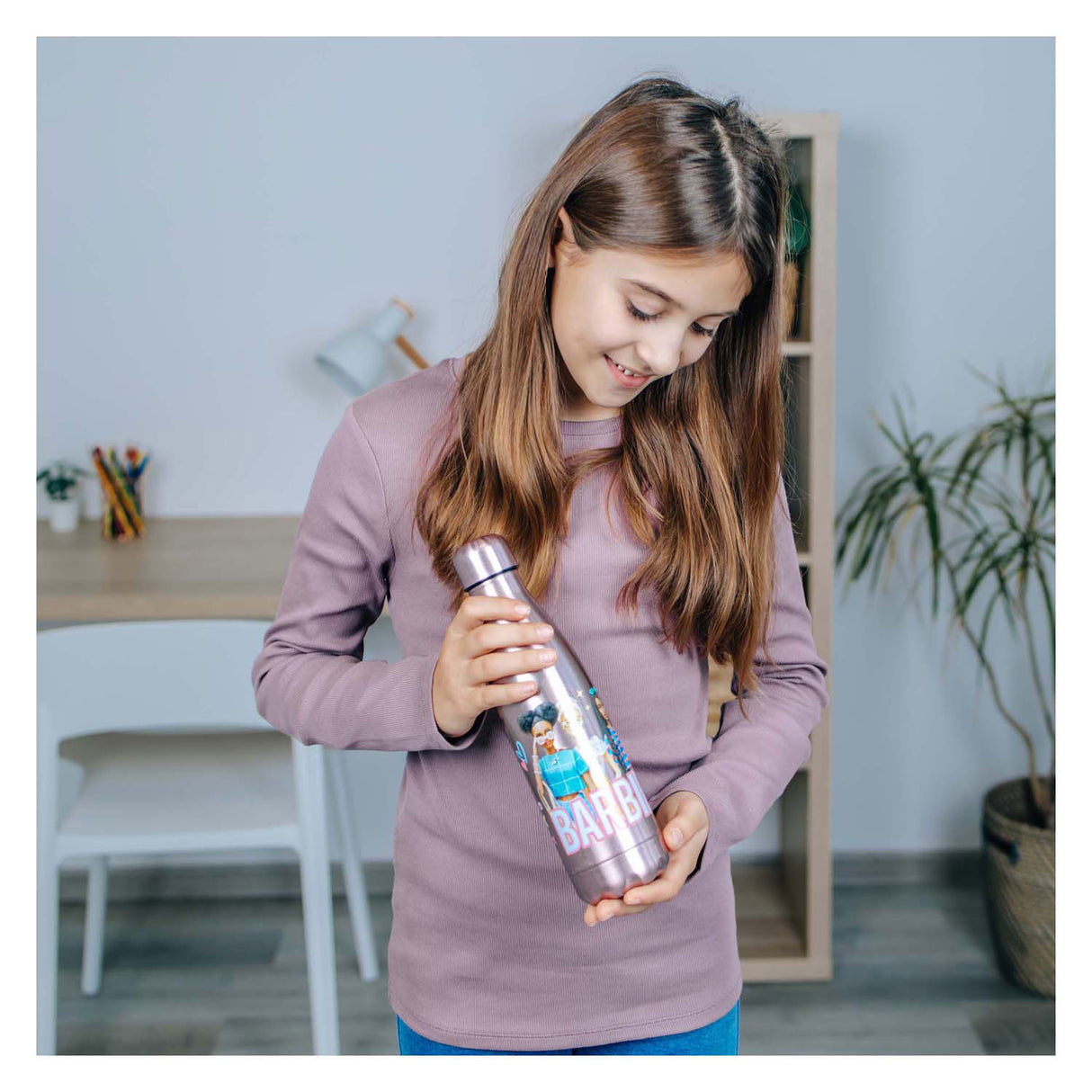 Undercover Barbie Trinkflasche Edelstahl 450ml mehrfarbig kinderfreundlich.