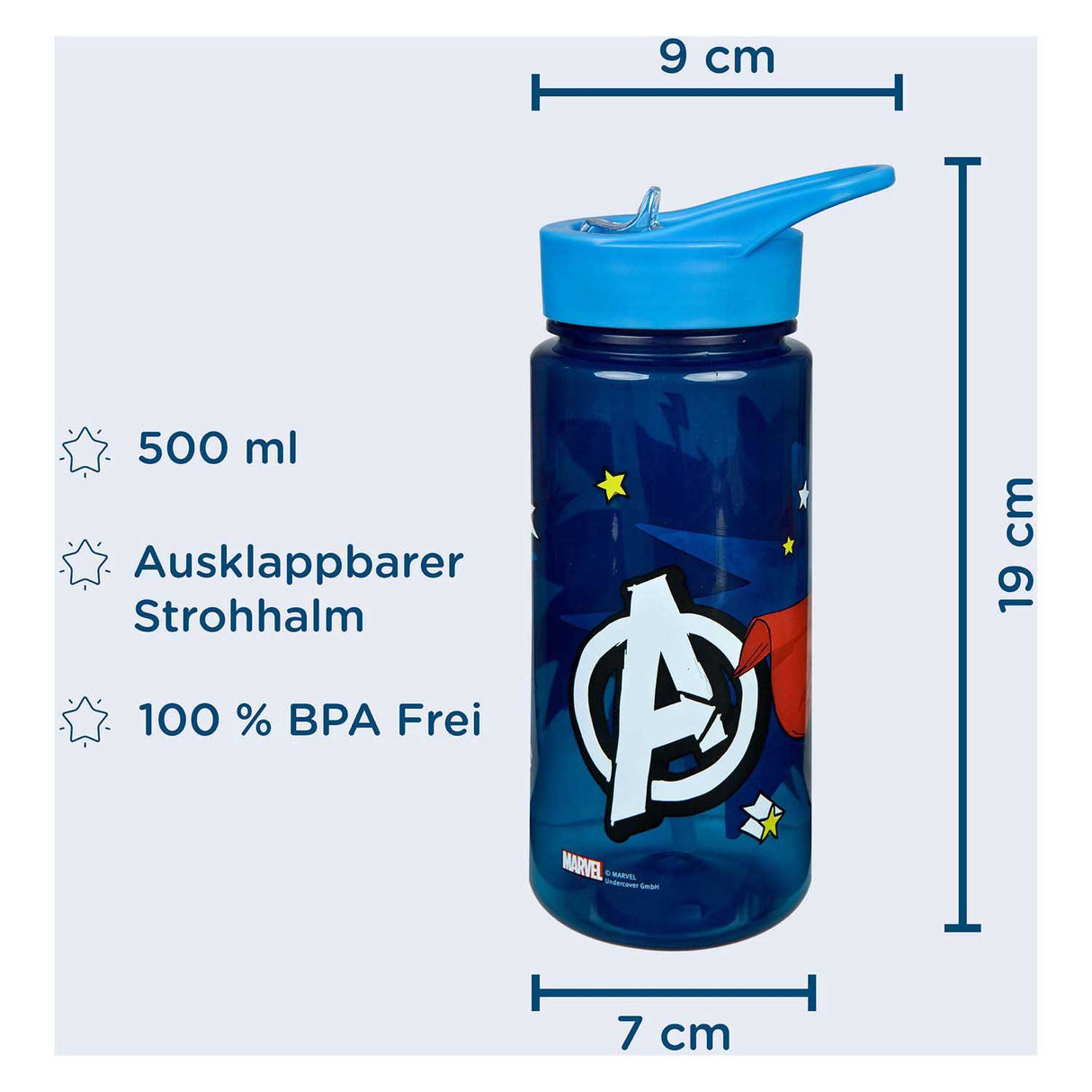 Undercover Trinkflasche 500 ml – Avengers