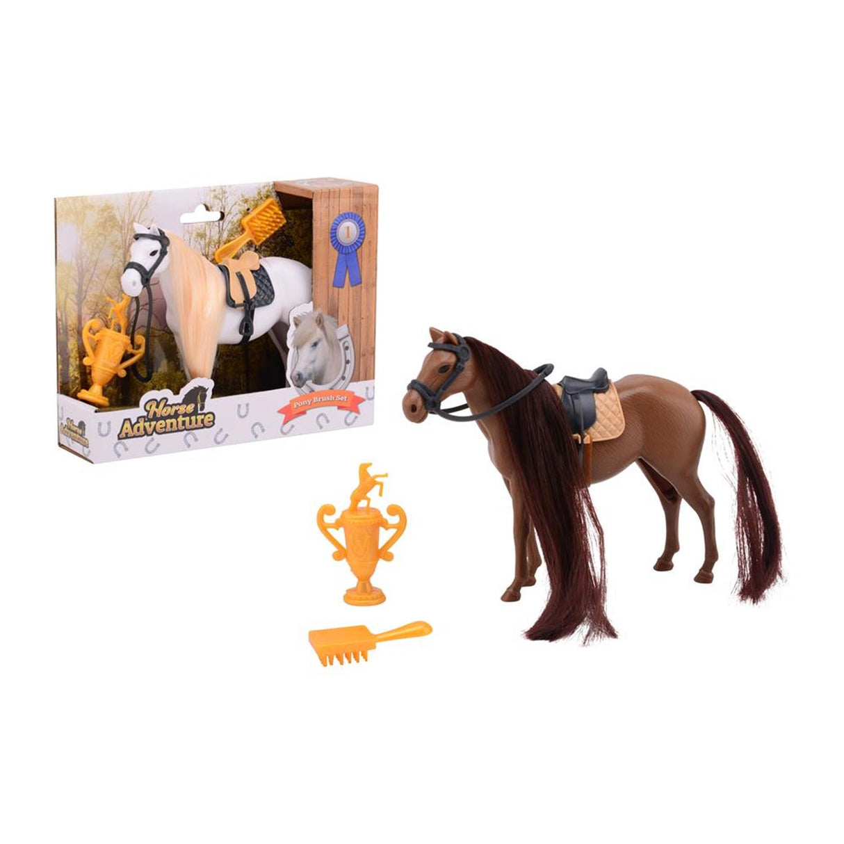 Johntoy Pferdespielset zum Bürsten der Haare