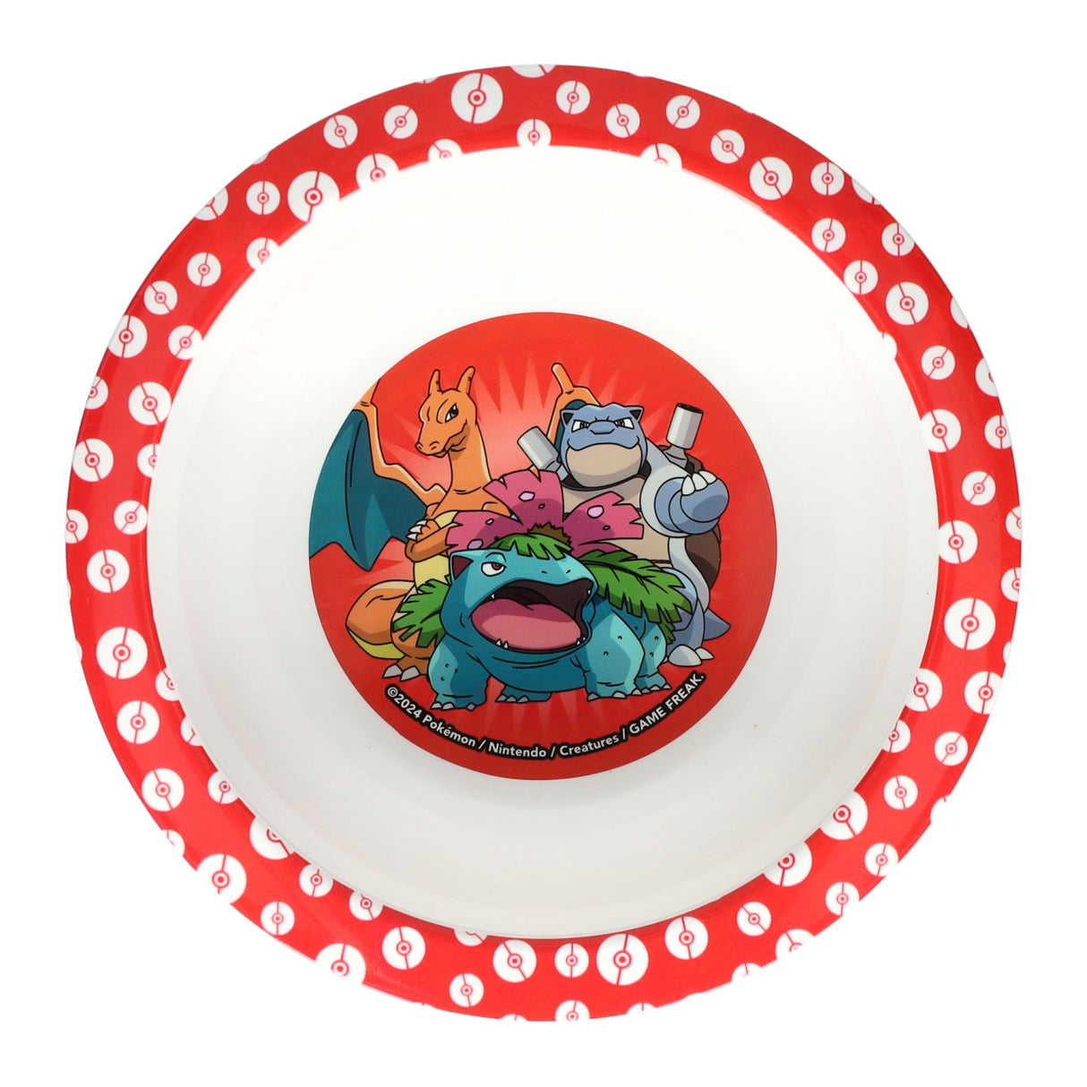 Kinderteller mit Pokémon-Thema – tief – D16 cm – Kunststoff – rot – Kindergeschirr – Schüssel