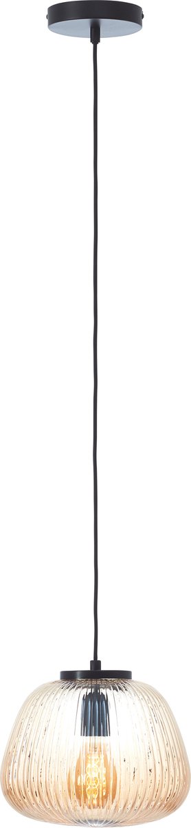Brilliant Kaizen – Hängelampe – Glas – 1xE27 max. 40 W – Bernsteinschwarz