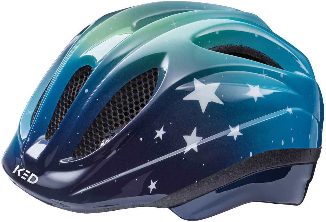 Ked Fietshelm Meggy II Trends (46-51 cm) - Sterne blau grün glänzend