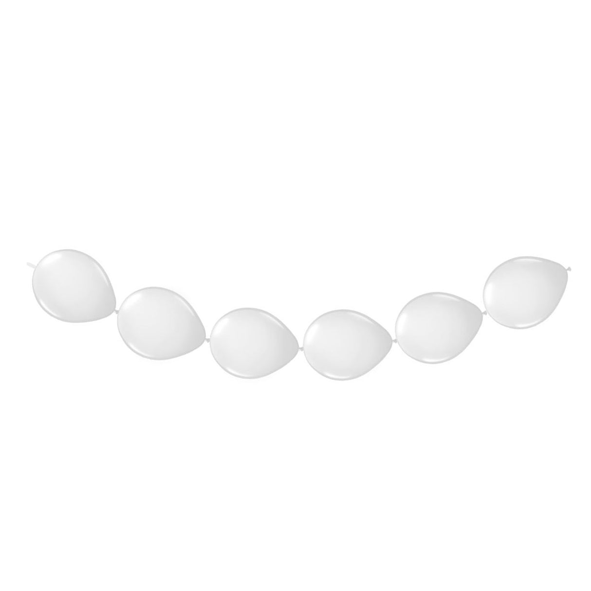 Folat bv weiße Knopfballons, 8 Stück.