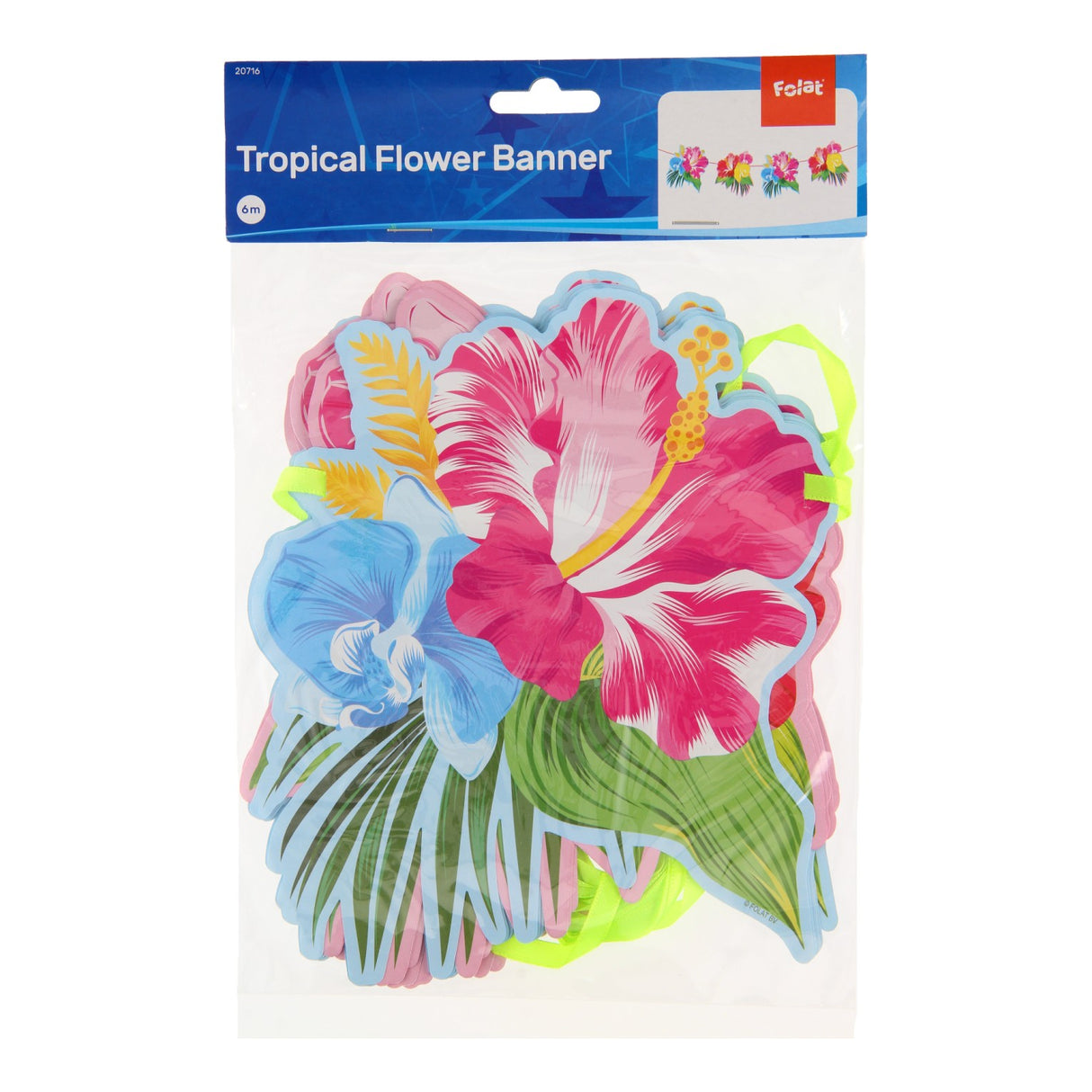 Folat bv Girlande aus tropischen Blumen, 6 Meter.
