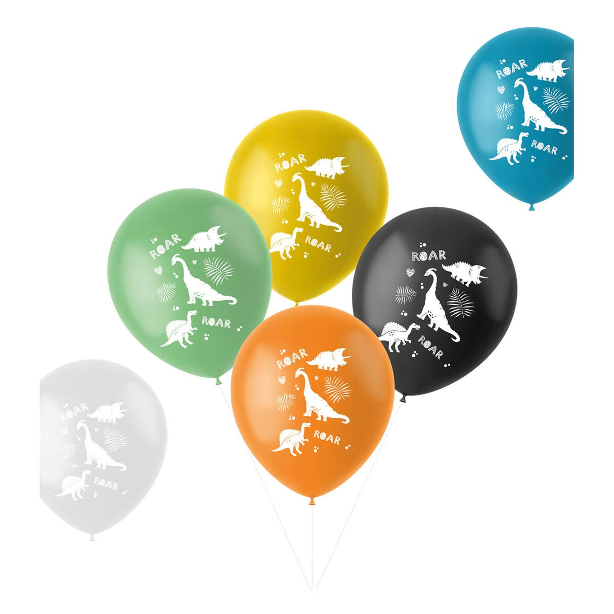 Folat bv Latexballons Dinosaurier 33 cm, 6 Stk.