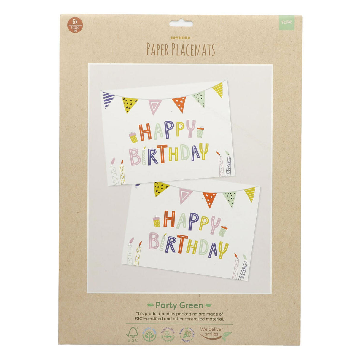 Folat bv Papier-Tischsets Eco Party 6 Stk.