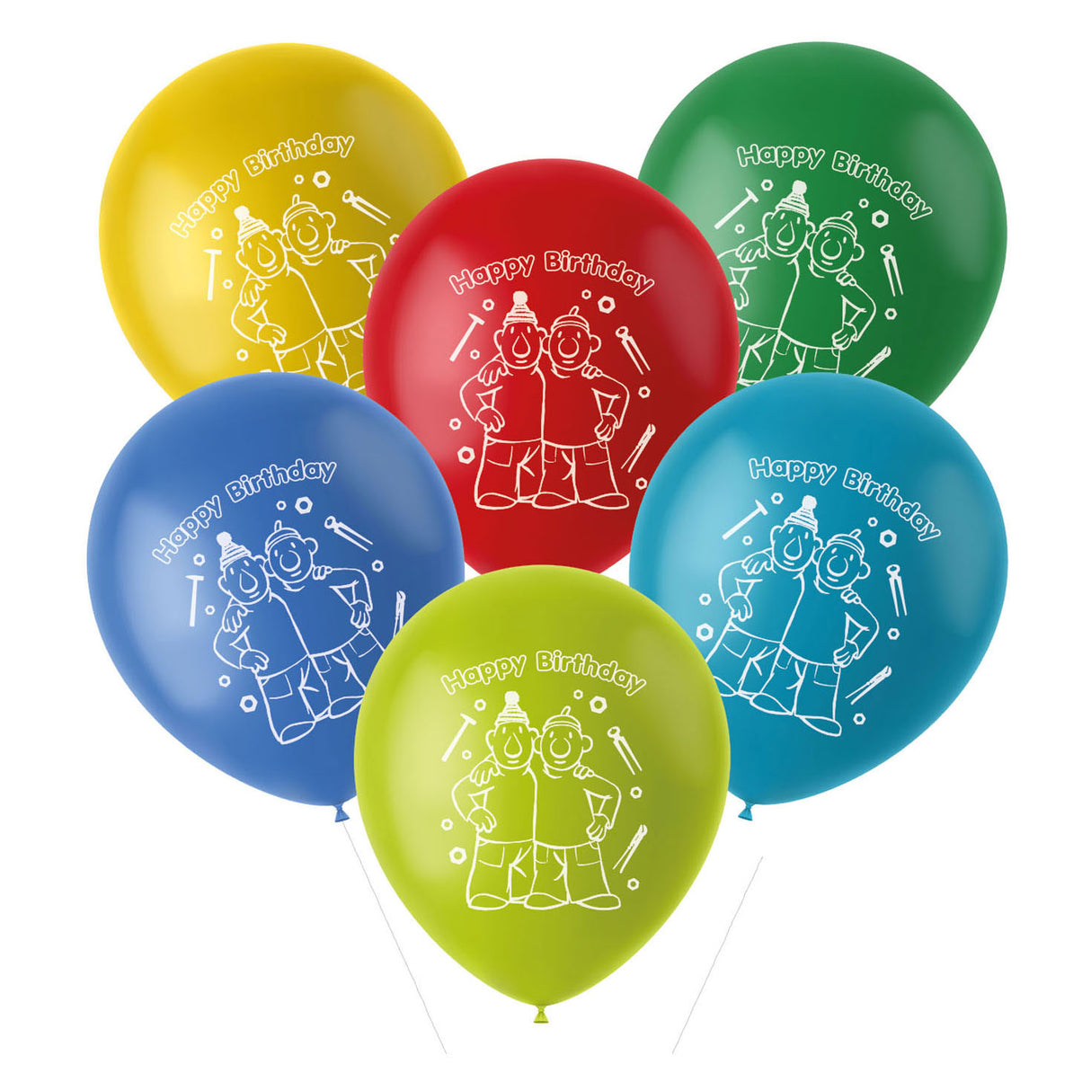 Folat bv Nachbar-Nachbar-Luftballons, 6 Stück.