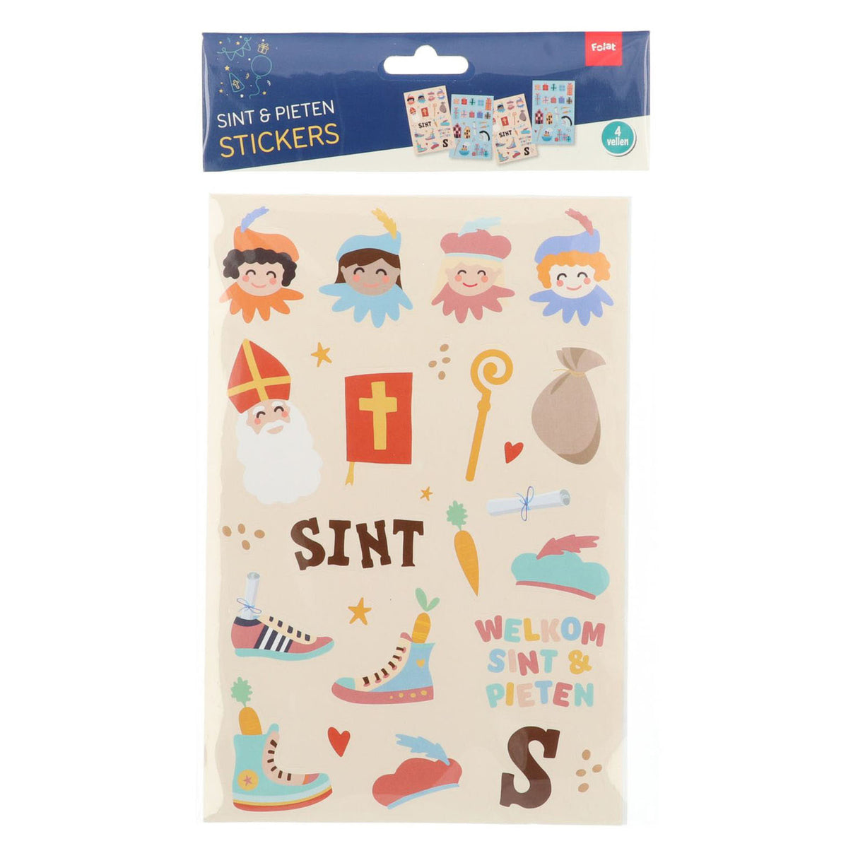 Folat bv Aufkleber Sinterklaas-Figuren, 49 Stück.