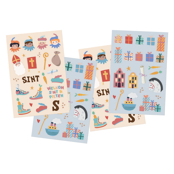 Folat bv Aufkleber Sinterklaas-Figuren, 49 Stück.