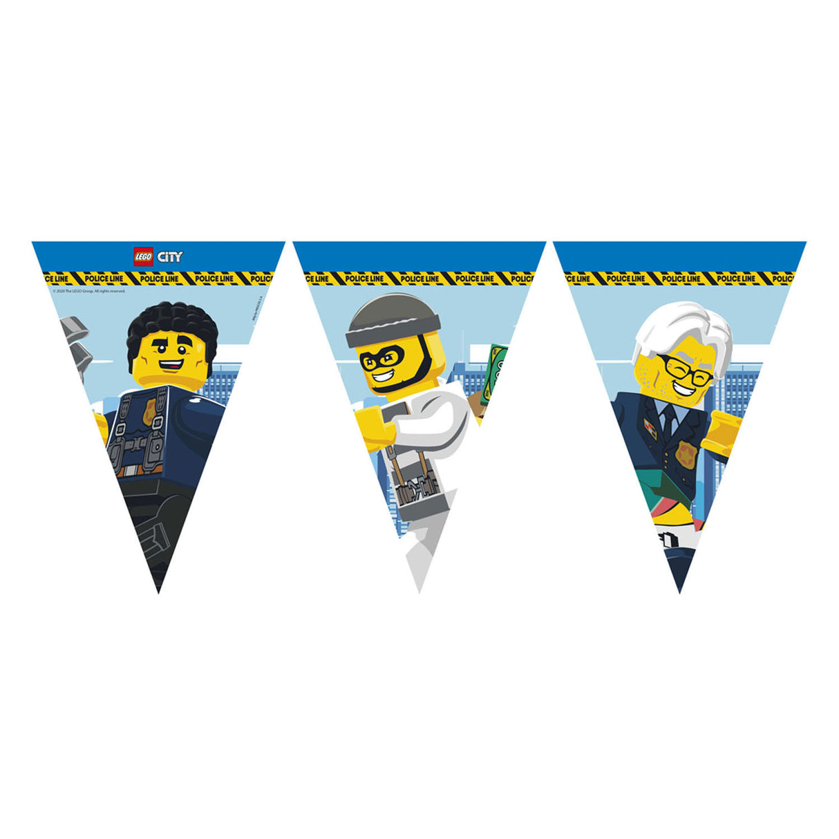 Globos Papierfahnenlinie FSC Lego City, 3mtr.