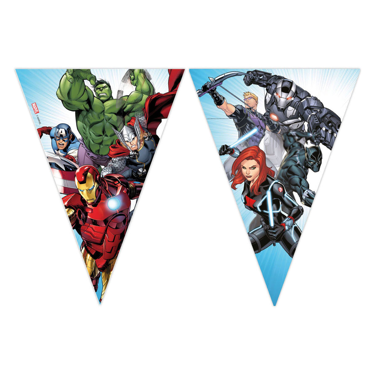 Globos Papierflaggenlinie FSC Avengers Infinity Stones, 3 mtr.