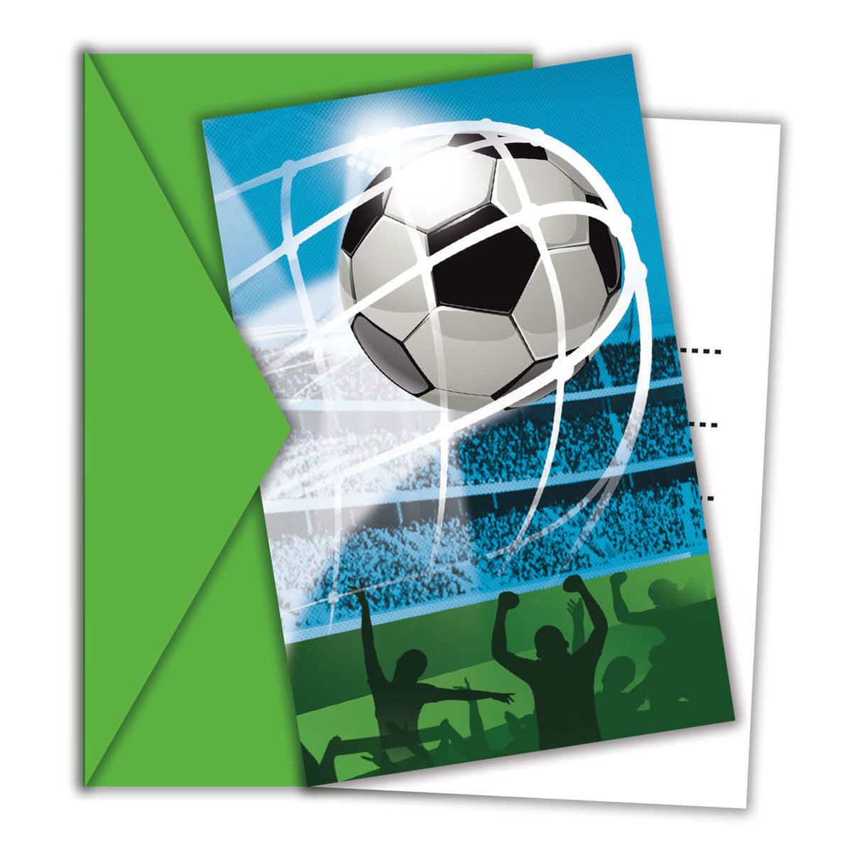 Globos Einladungen und Umschläge FSC Fußballfans, 6 Stück,