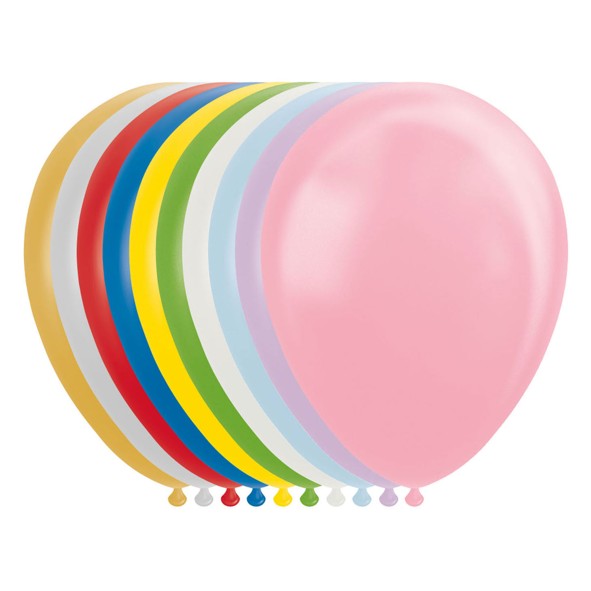 Globos-Luftballons Metallic-Perlen-Mixfarben 30 cm, 100 Stück.