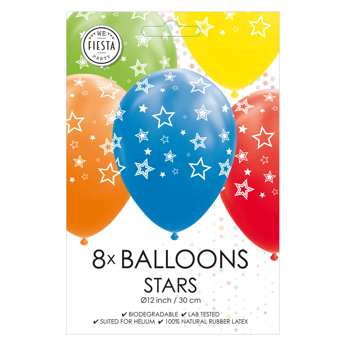 Globos Luftballons Sterne bunt gemischt 30cm, 8St.