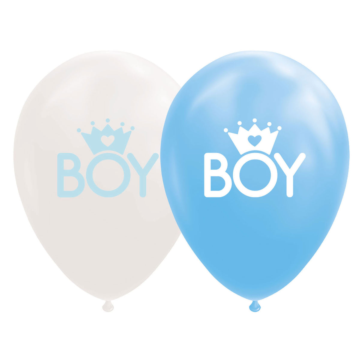 Globos Luftballons Sohn babyblau weiß 30cm, 8 Stk.
