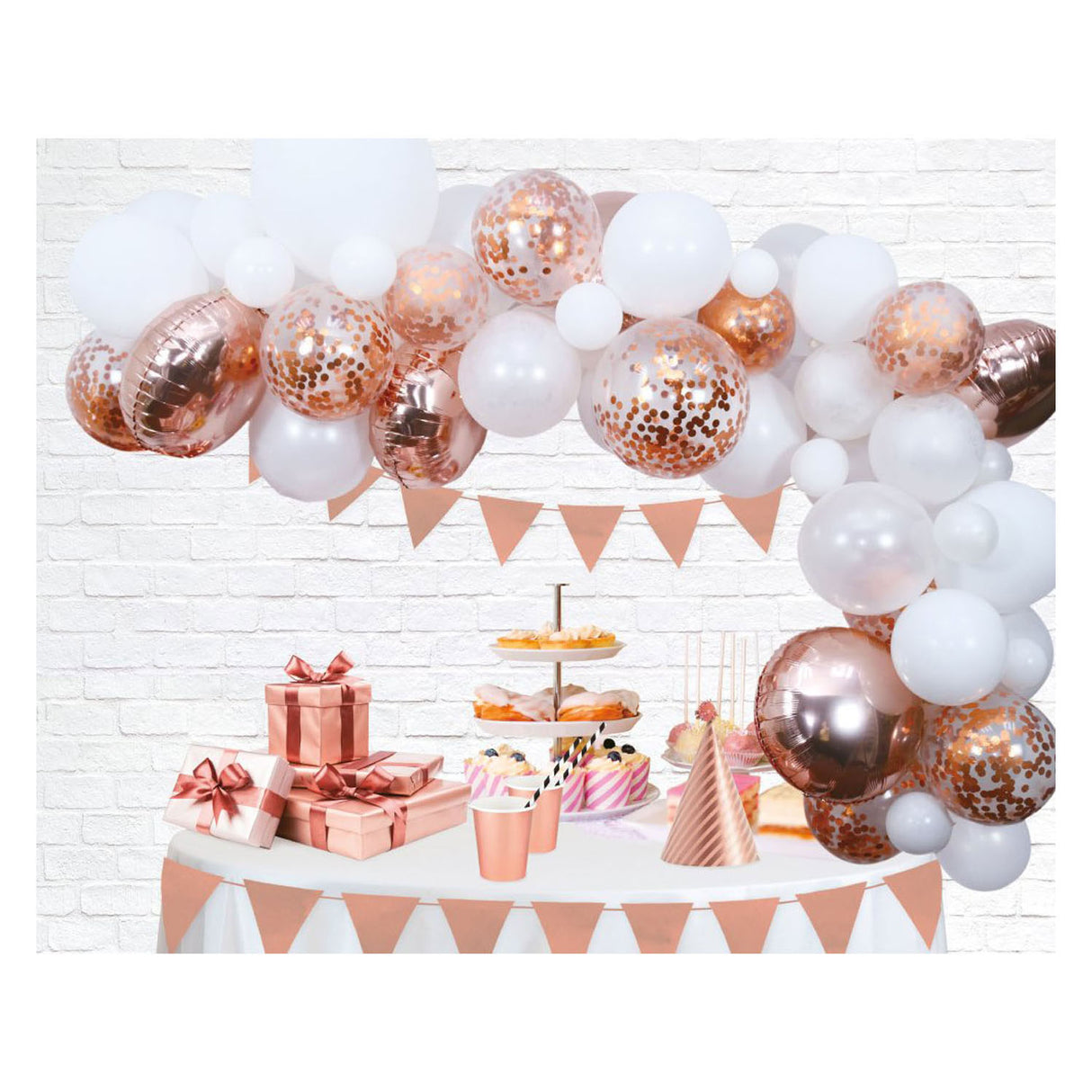 Globos Ballonbogen-Set Roségold
