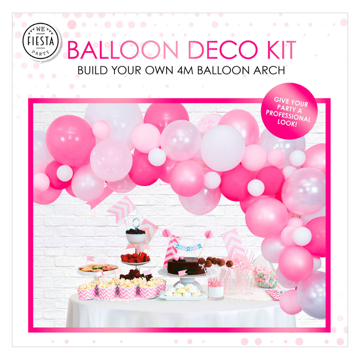 Globos Ballonbogen-Set rosa