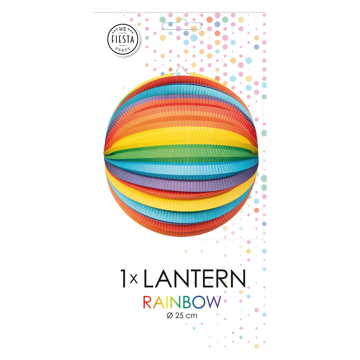 Globos Papierlaterne rund Regenbogen, 25cm