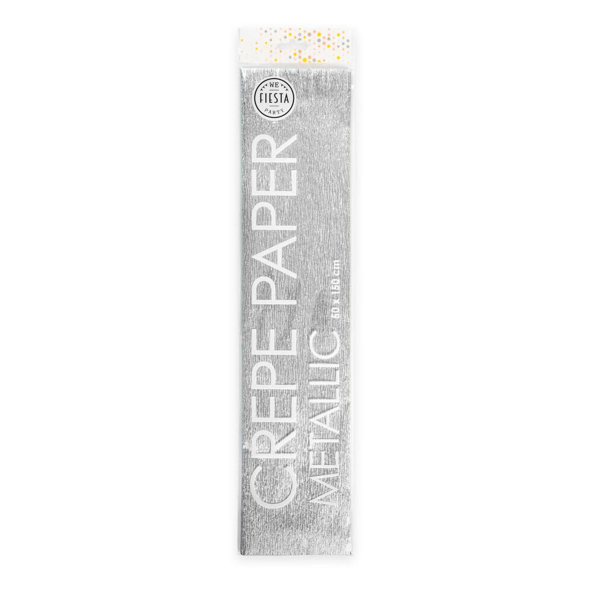 Globos Metallic Crepe Papier Silber, 50x150 cm