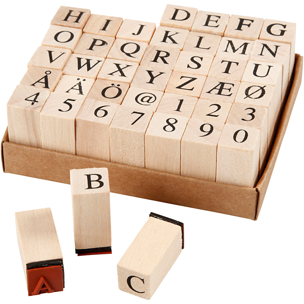 Creativ Firmenstempel, Größe 13x13 mm, ca. 8 mm, 42 Teile, 1 Box