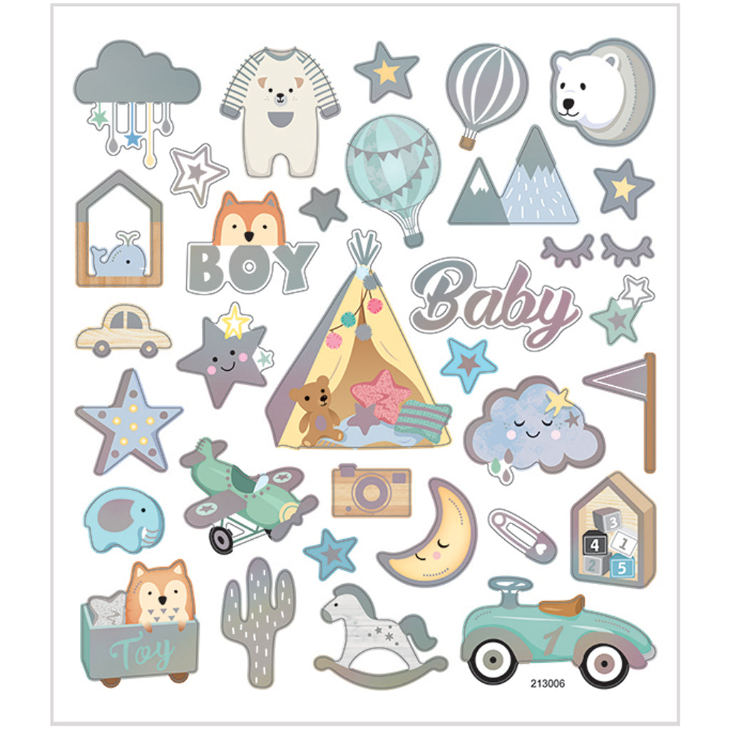 Creativ Company Aufkleber Baby Boy, 1 Blatt