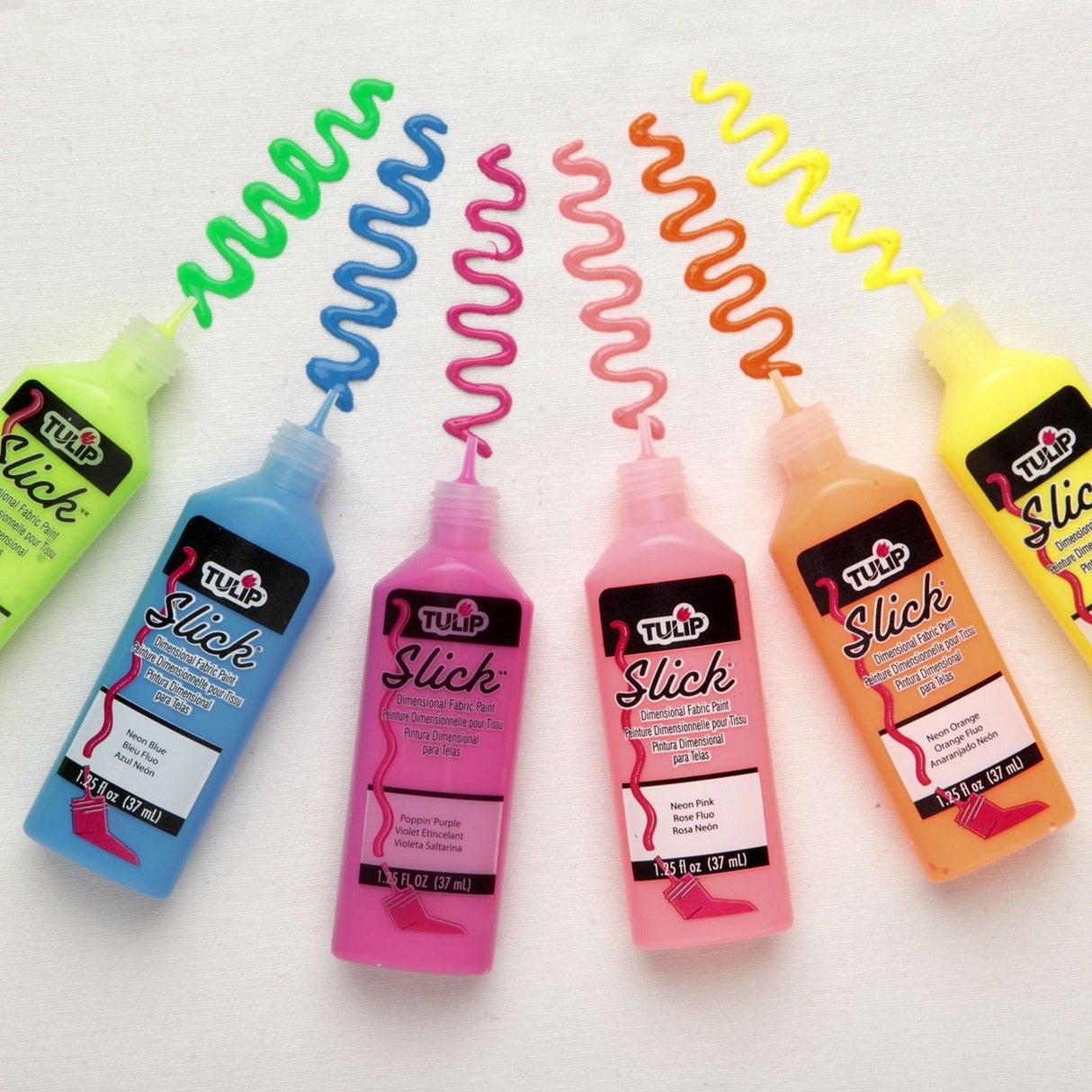 Tulpe • 3D-Textilfarbe 37ml Neon 6 Stk.