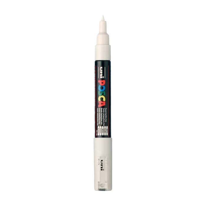 Uni-Posca Posca-Marker, Größe PC-1m, Strichstärke 0,7 mm, extrafein, weiß, 1 Stück