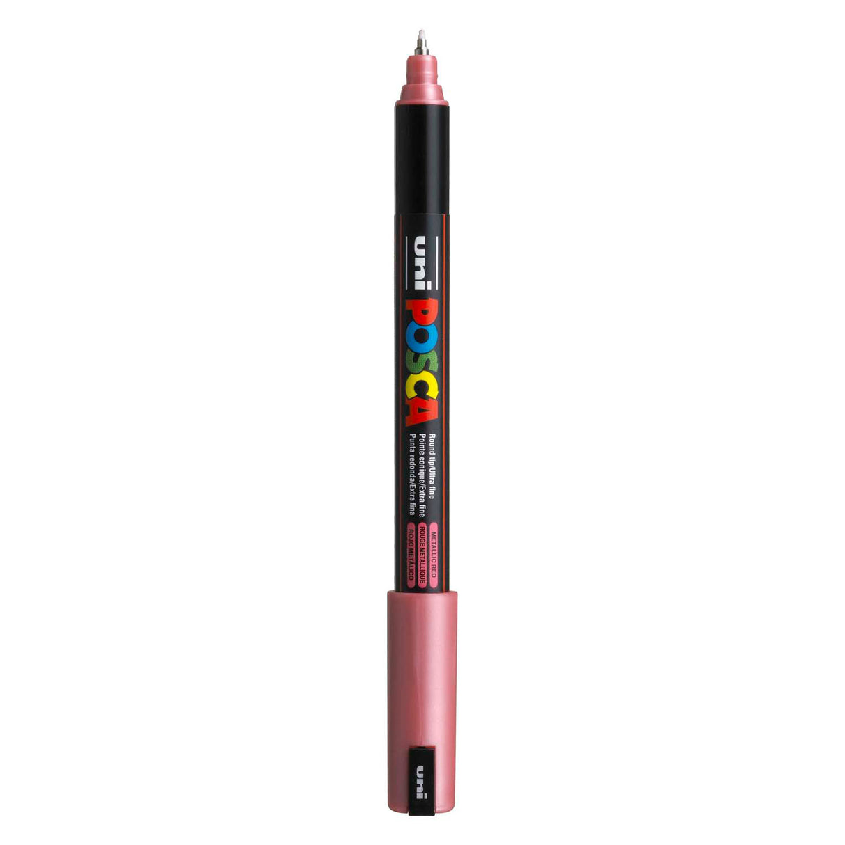 Uni-Posca Posca-Marker, Größe PC-1MR, Strichstärke 0,7 mm, extrafein, Rotmetallic, 1 Stück