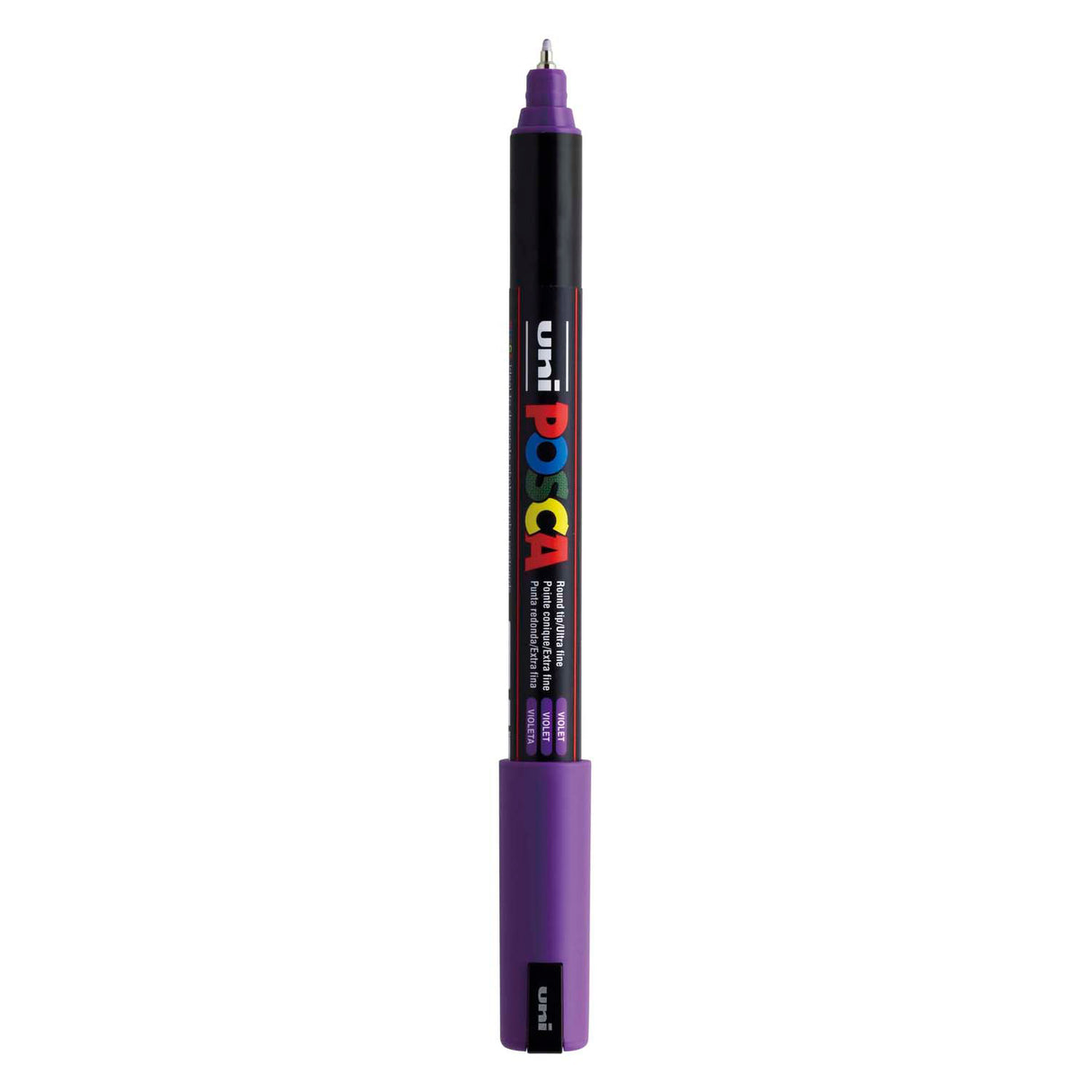 Uni-Posca Posca-Marker, Größe PC-1MR, Strichstärke 0,7 mm, extrafein, violett, 1 Stück