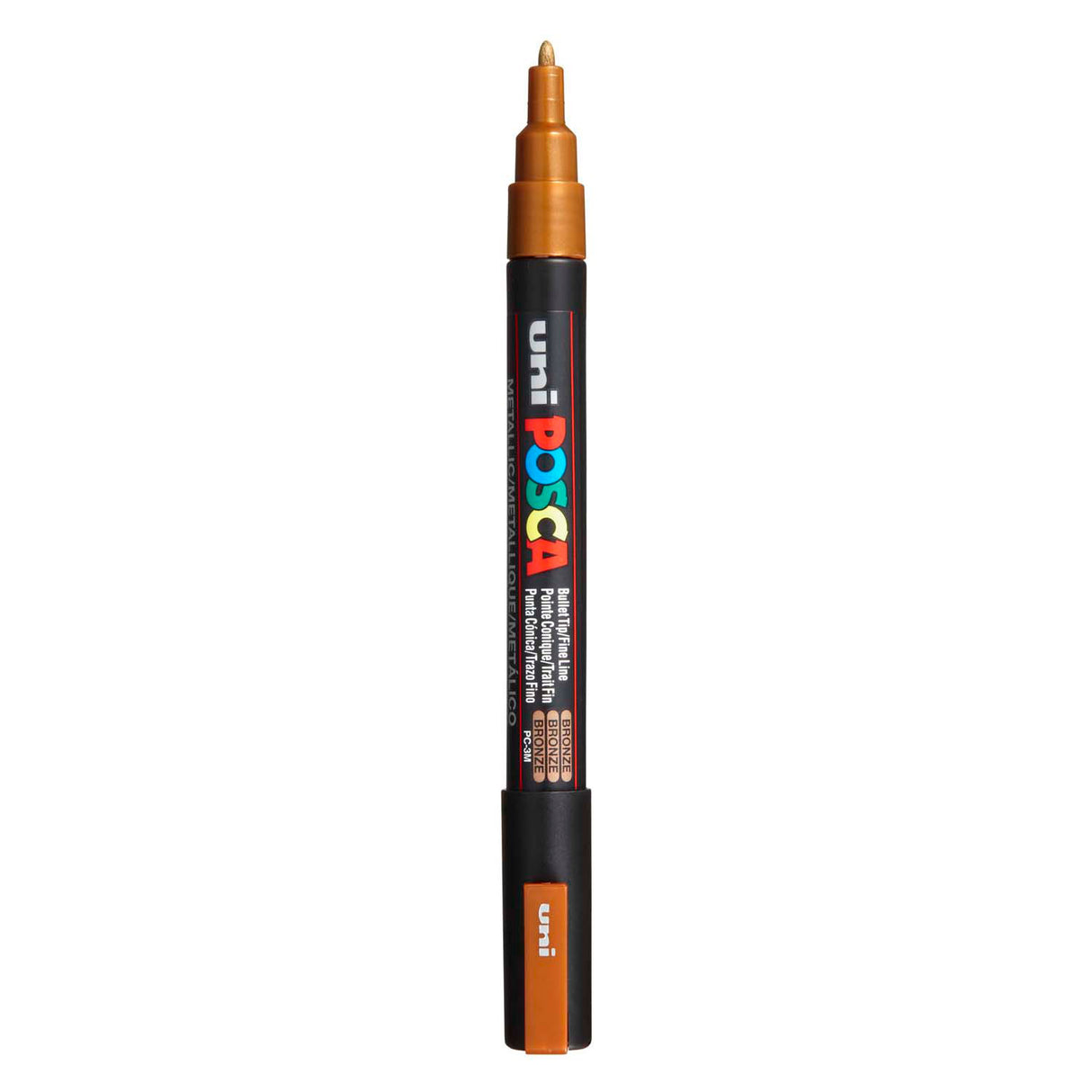 Uni-Posca Posca-Marker, Größe PC-3m, Strichbreite 0,9–1,3 mm, fein, Bronze, 1 Stück