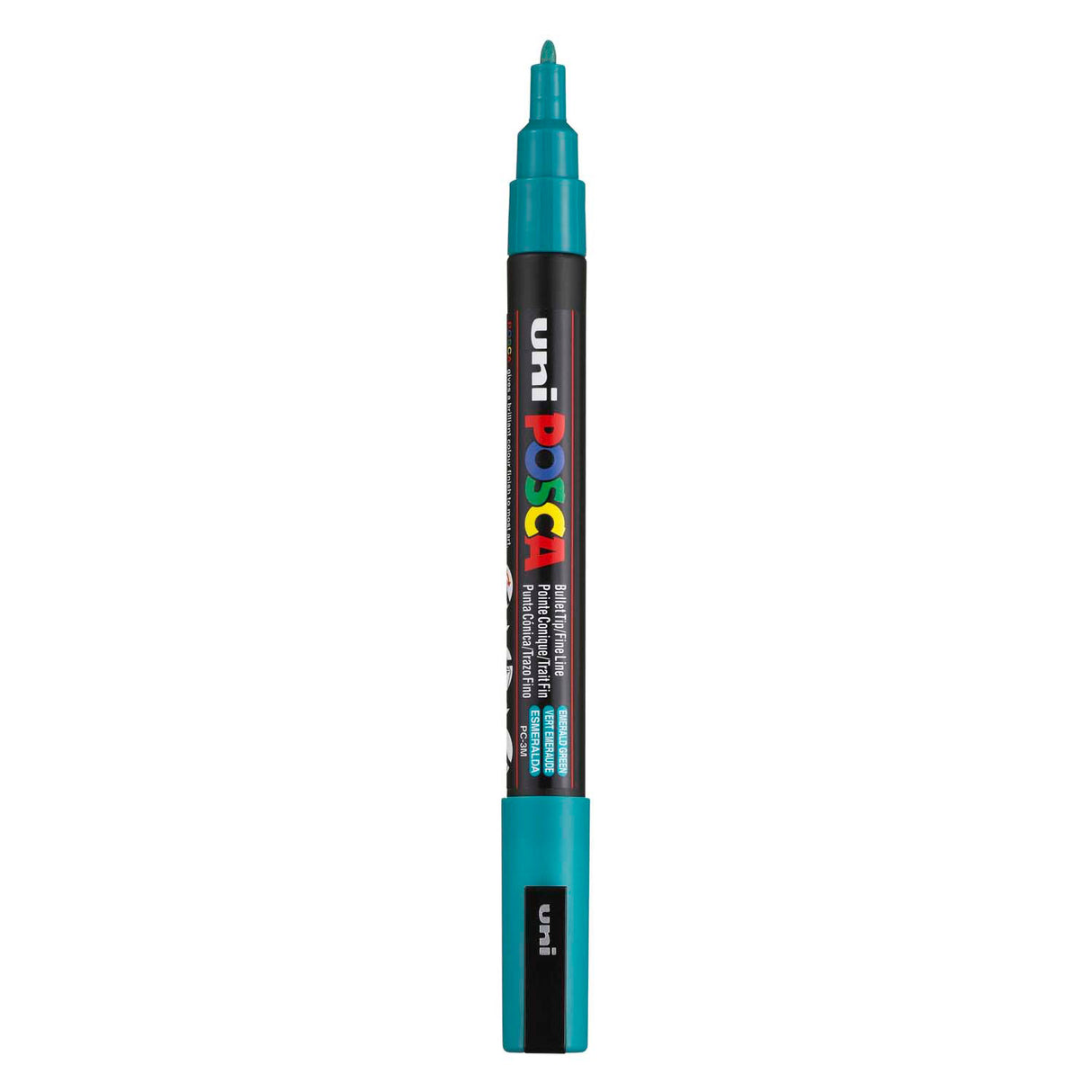 Uni-Posca Posca-Marker, Größe PC-3m, Strichbreite 0,9–1,3 mm, fein, smaragdgrün, 1 Stück
