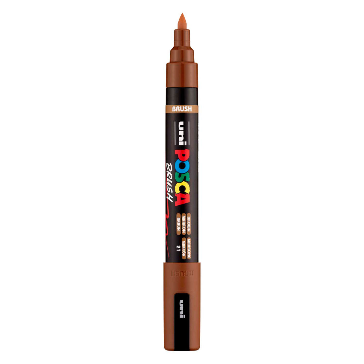 Uni posca brushmarker pc5br bruin - brushpunt 1-4 mm