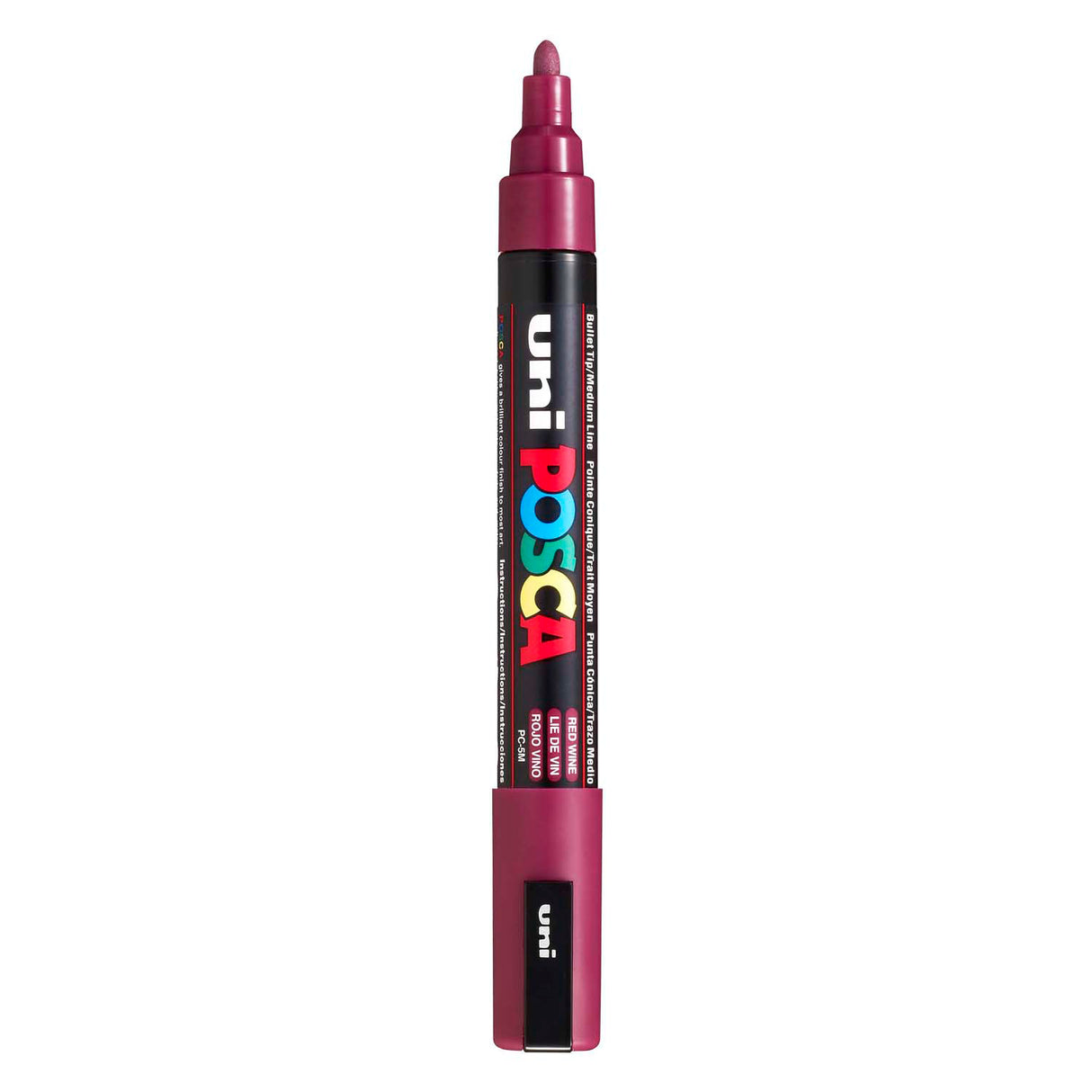 Uni-Posca-Posca-Marker, Größe PC-5 m, Strichbreite 2,5 mm, mittel, Rotwein, 1 Stück