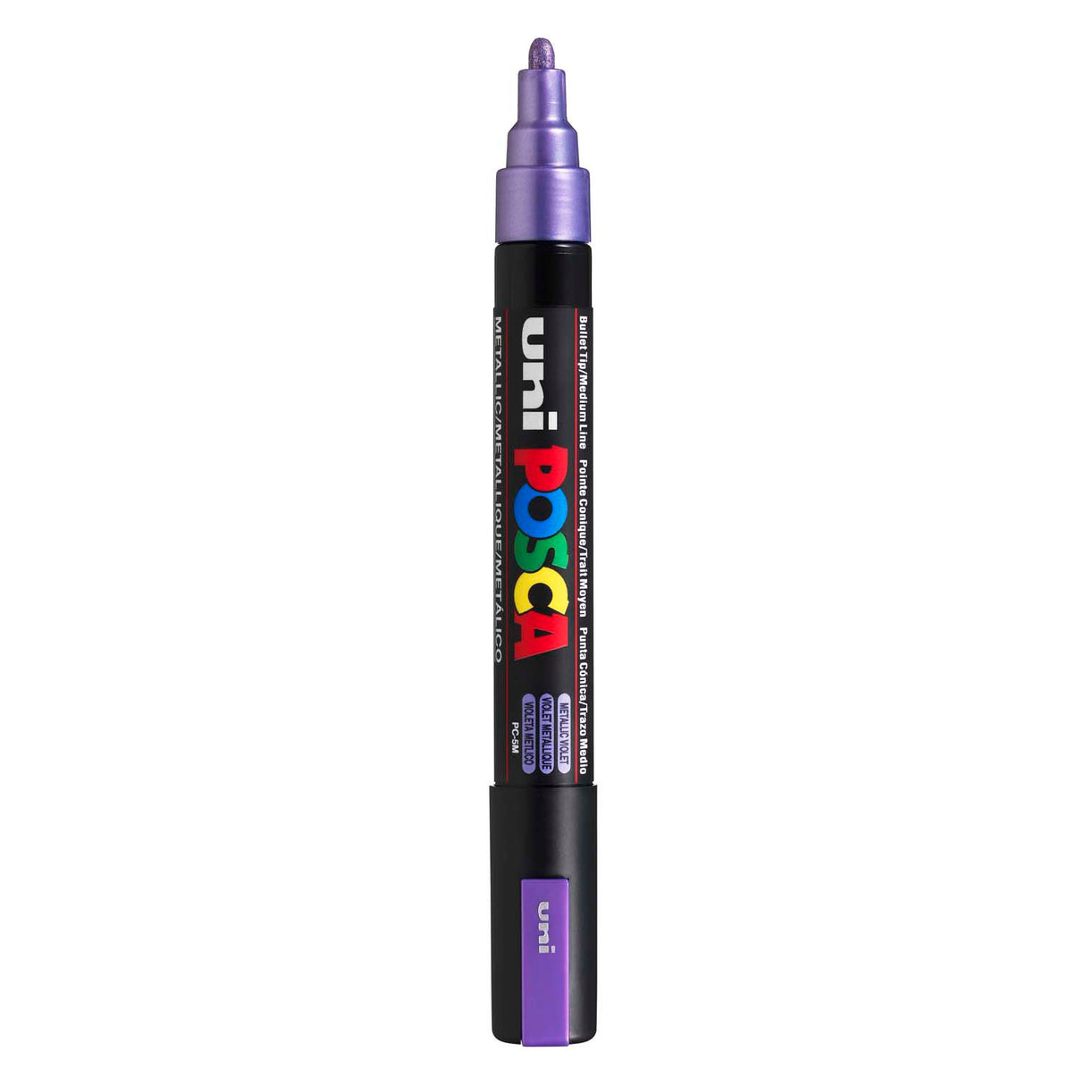 Uni-Posca Posca-Marker, Größe PC-5m, Strichbreite 2,5 mm, mittel, Metallic-Violett, 1 Stück