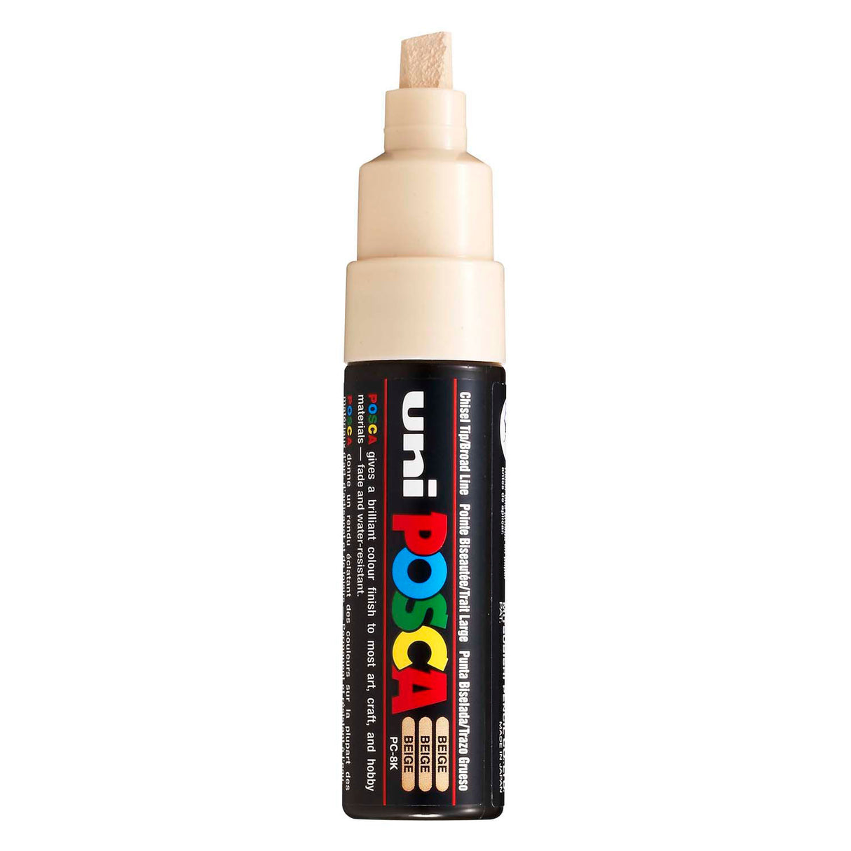 Uni-Posca Posca-Marker, Größe PC-8k, Strichstärke 8 mm, breit, beige, 1 Stück