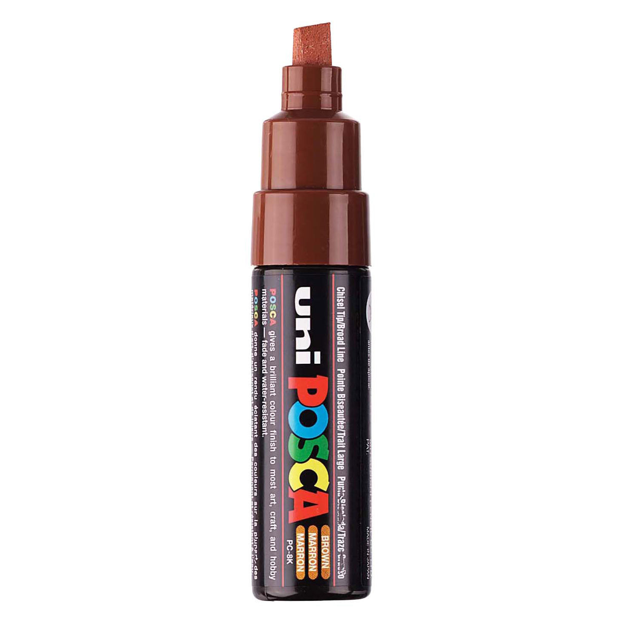 Uni-Posca Posca-Marker, Größe PC-8k, Strichstärke 8 mm, breit, braun, 1 Stück