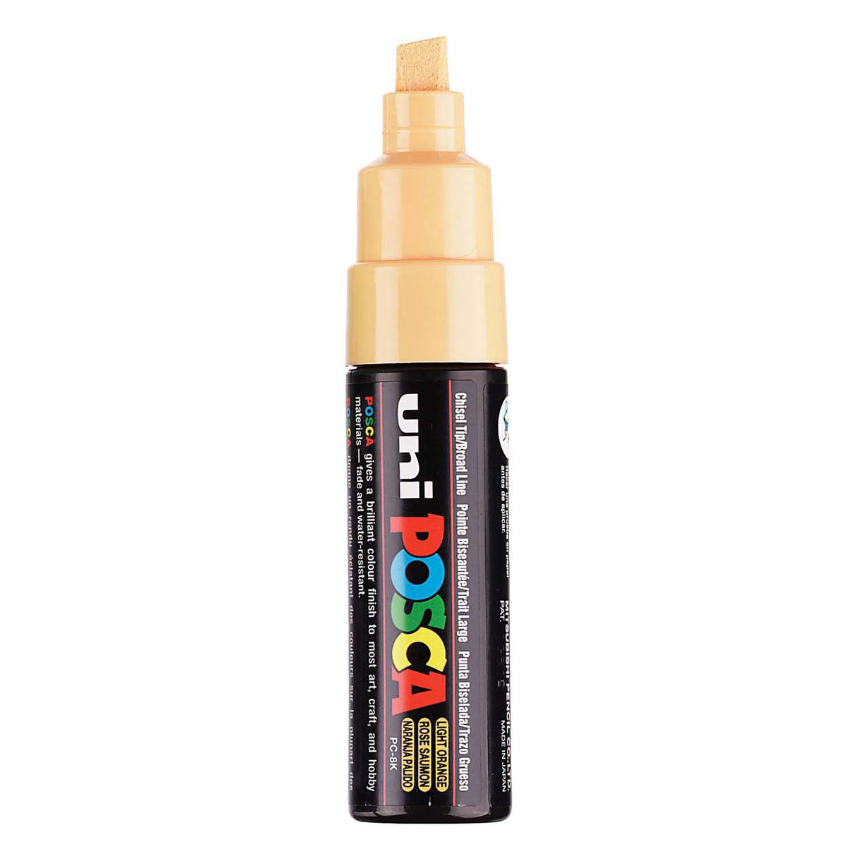 Uni-Posca Posca-Marker, Größe PC-8k, Strichstärke 8 mm, breit, hellorange, 1 Stück