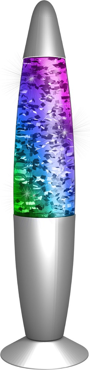 Partyfunlights - Glitzerlampe Multi-Color LED - energieeffiziente Technologie - wechselt die Farbe - Höhe 34cm - inkl. Adapter