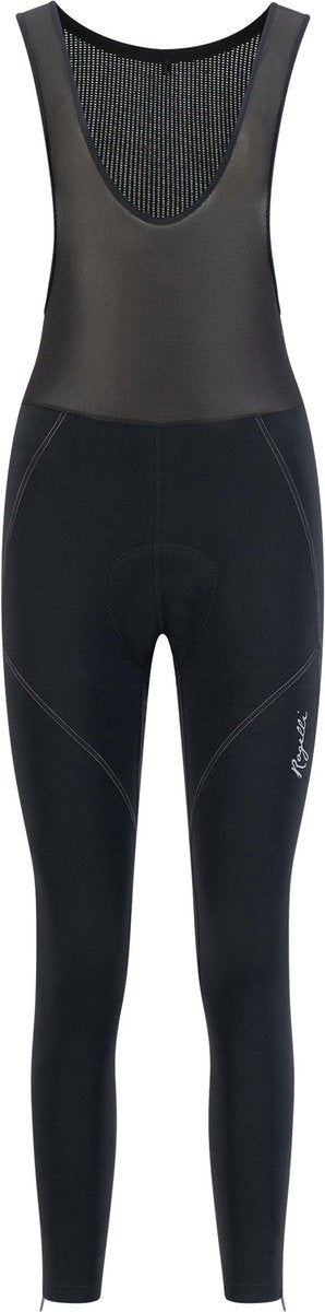 Rogelli liona lange fietsbroek dames - zeem en bretels - zwart - s