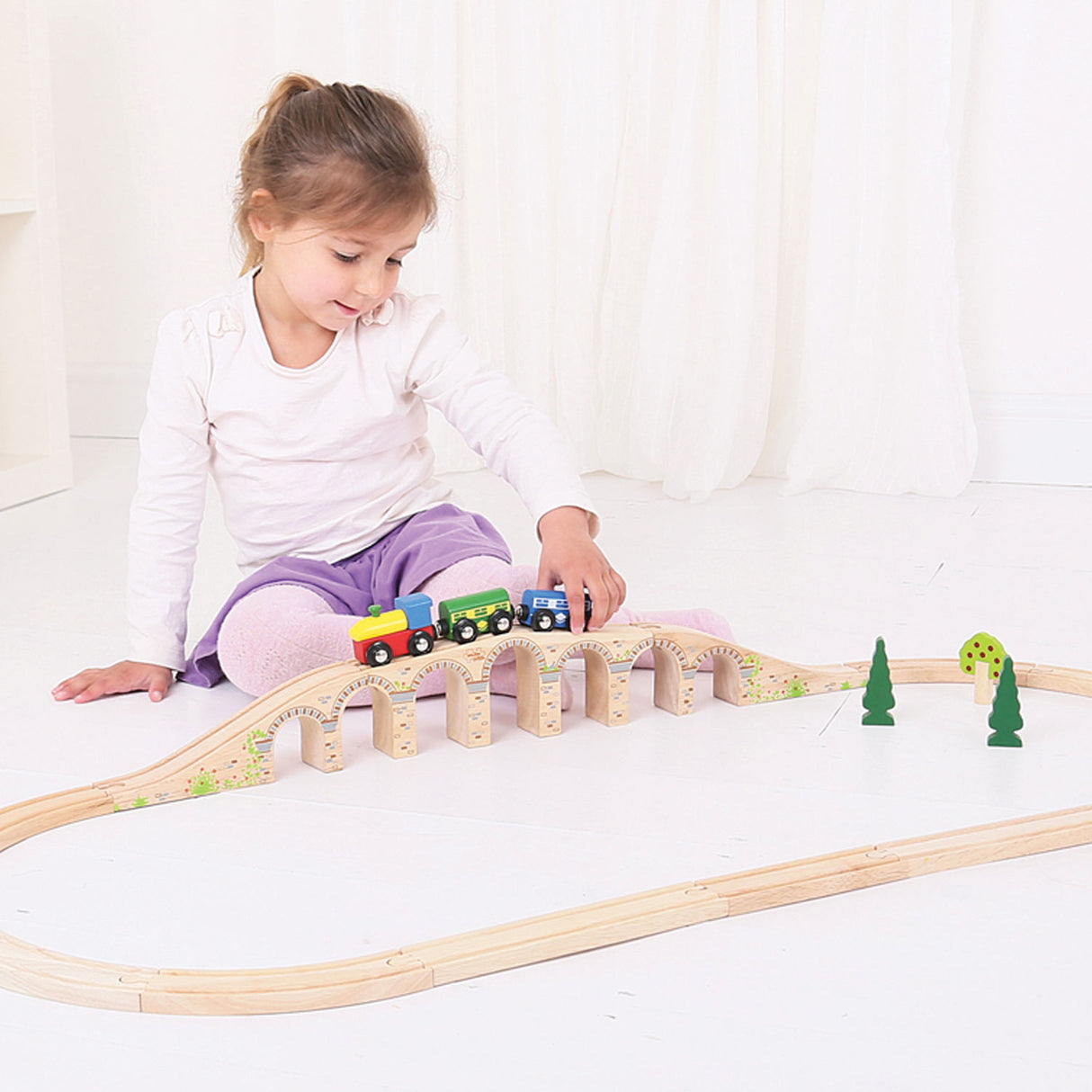 Bigjigs Wooden Rails - Eisenbahnviadukt, 3dlg.